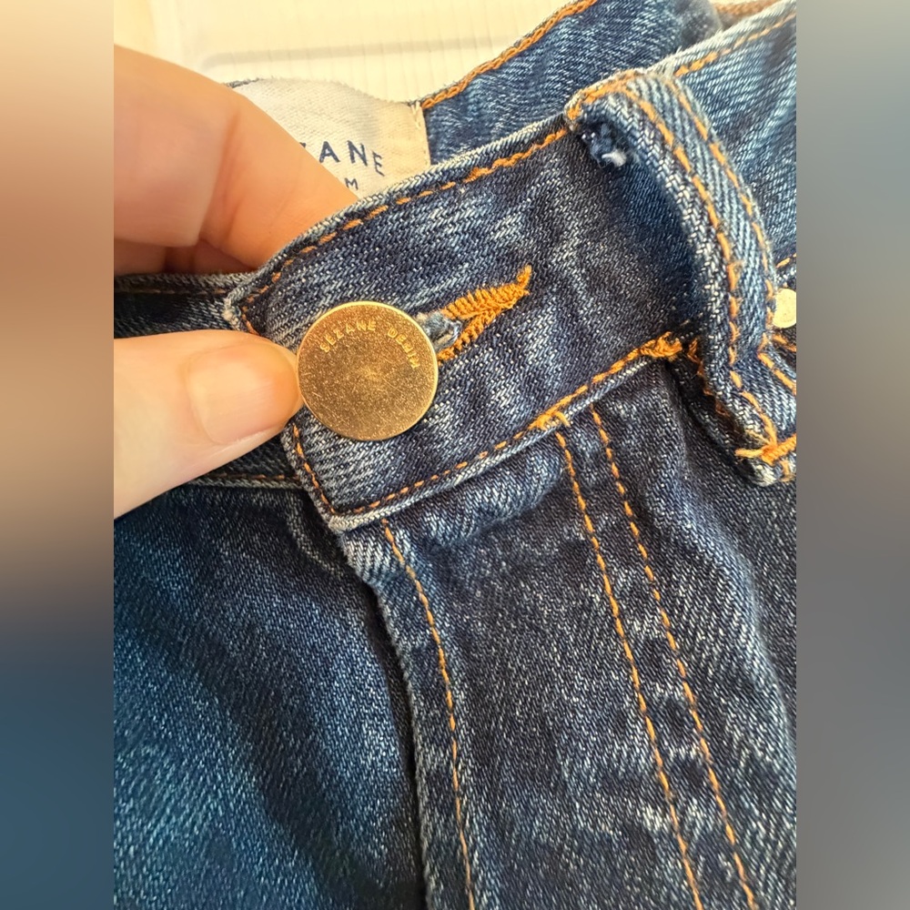 Sezane Cropped Straight-Leg Jeans - Picture 5 of 6